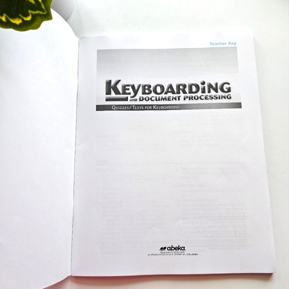 Abeka Keyboarding and Document Processing 2nd Edition, Quiz Key, Solution Key - Picture 6 of 7